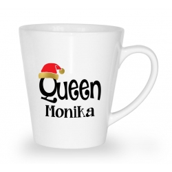 Kubek latte świąteczny Queen + imię